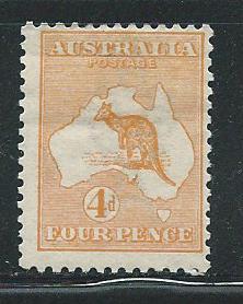 Australia 6 1913 4d Roo single M H