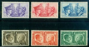 ITALY #413-18 Hitler/Mussolini set complete, og, NH, VF, Scott $65.00