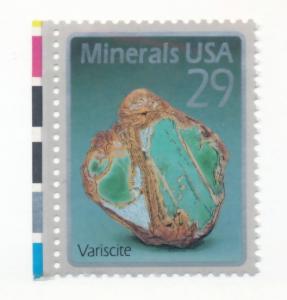USA 1992  Scott 2702 used - 29c, Minerals, Variscite