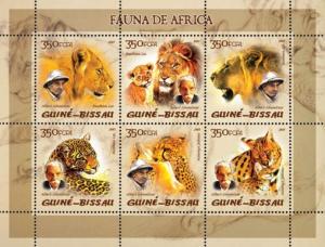 GUINEA BISSAU 2005 SHEET SCHWEITZER WILD CATS WILDLIFE FELINES