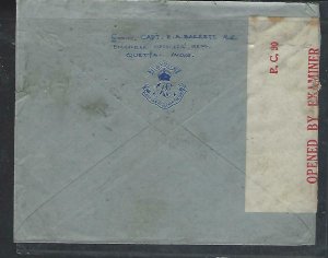 PAKISTAN (PP0711B) COVER TO IRELAND KGVI 14A CENSOR A/M TO IRELAND QUETTA L132