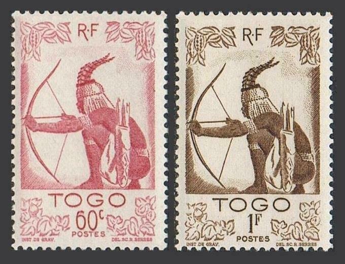 Togo 312-313, MNH. Michel 198-199. Hunter,1 947.