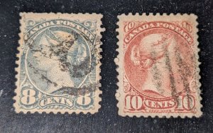 Canada Scott # 44, 45 used