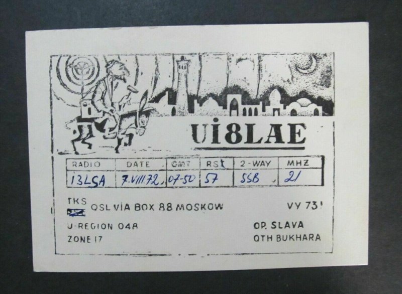 6148 Amateur Radio QSL Card Bukhara Uzbekistan