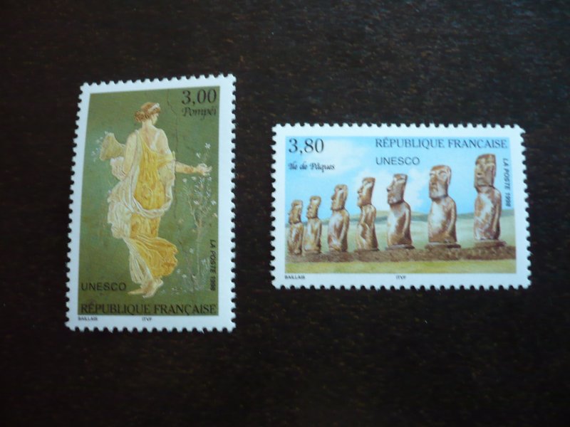 Stamps - France Unesco - Scott# 2049-2050 - Mint Never Hinged Set of 2 Stamps