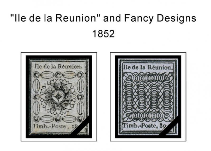 COLOR PRINTED REUNION 1852-1974 STAMP ALBUM PAGES (47 illustrated pages)