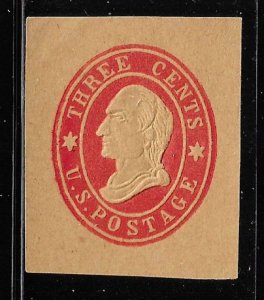 Scott # U27  Lot E945  3c Cut Square  Mint