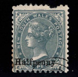 New South Wales Scott 92 Used Favor Canceled surcharged stamp short perfs at top