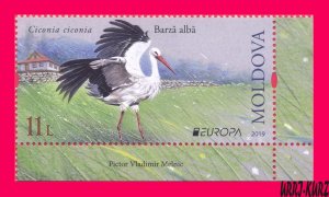 MOLDOVA 2019 Europa CEPT Nature Fauna Bird White Stork 1v Sc1031 Mi1096 MNH