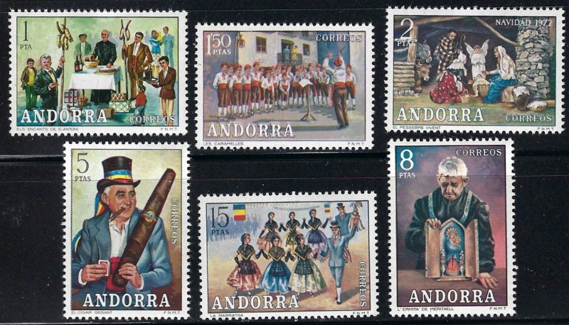 Andorra Spanish 69-74 MNH cv $4.30  BIN $2.50