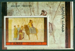 Ajman 1972 Mi#MS519A Ancient Frescoes MS MLH