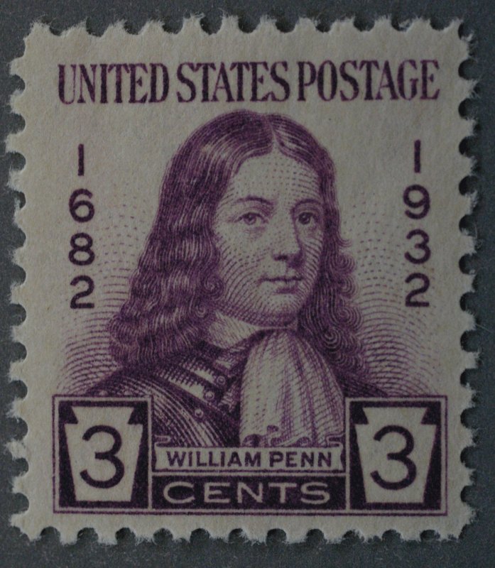 United States #724 William Penn MNH