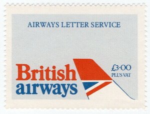 (I.B) Cinderella Collection : British Airways Air Letter Service £3 