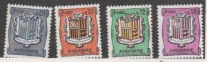 ANDORRA #161-4 MINT NEVER HINGED COMPLETE