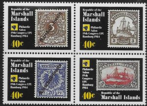 MARSHALL ISLANDS SG21/4 1984 UPU CONGRESS SET MNH