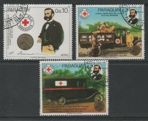 Thematic Stamps Others - PARAGUAY 1985 RED CROSS 3v used