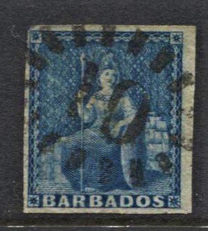 STAMP STATION PERTH - Barbados #6 Britannia Used No Watermark CV$75.00