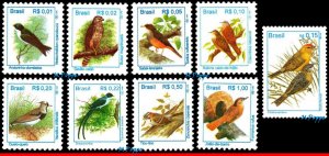 2484-2494 BRAZIL 1994 1995 1997 BIRDS, R$, RHM 710-16 718 741, SET COMPLETE MNH