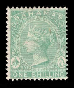 MOMEN: BAHAMAS SG #39b P14 CROWN CC WMK MINT OG H £120 LOT #67459*