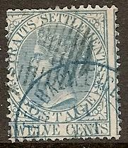 Straits Settlements 14 Used 1867 12c blue Victoria CV $10.00