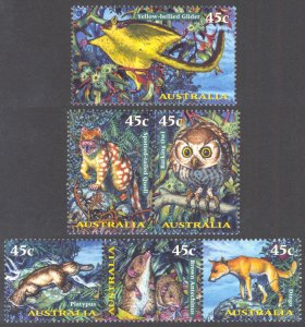 Australia 1997 Scott #1618a-1622 Mint Never Hinged