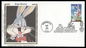 #3137 Bugs Bunny Silk FDC