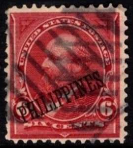 1901 Philippines Scott #- 221 6 Cents James A. Garfield Used