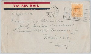 56283  - BAHAMAS -  POSTAL HISTORY - 10 p rate on COVER to Trieste ITALY 1947