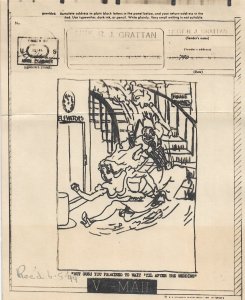 APO 790, Italy to Rochester, NY 1944 Risque Illustrated V-Mail, No Env (M6196)