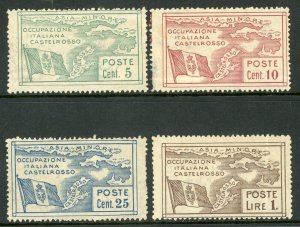 Italy 1923 Castelrosso Maps Scott #60-63 & 64 Mint H143