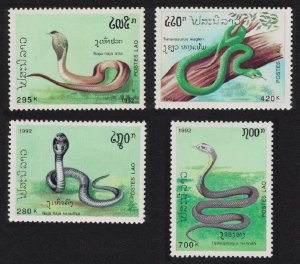 Laos Snakes 4v 1992 MNH SC#1118-1121 SG#1298-1301