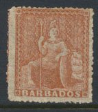 Barbados SG 26 SC# 17a  Used  Dull Brown Red  see scans and details