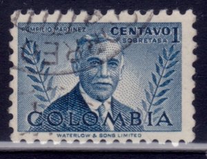 Colombia, 1952, Colombian Doctor Pompillio Martinez, 1c, used**