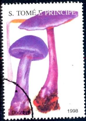 Mushroom, St. Thomas & Prince Islands stamp used