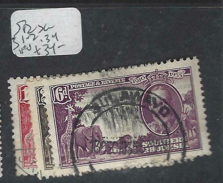 SOUTHERN RHODESIA  (P2903BB) KGV SILVER JUBILEE SG  31-2, 34     VFU