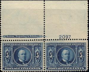 U.S. 326 FVF XXXLH Plate Mgn Pair (52919)