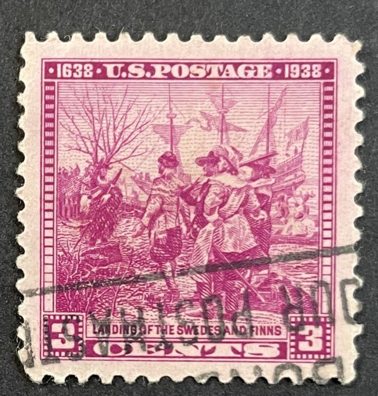 US #836 Used F/VF 3c Landing of Swedes and Finns 1938 [B14.6.2]