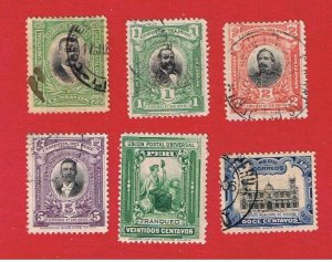 Peru #160-165  VF used  Various Scenes    Free S/H