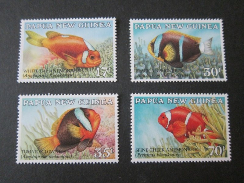 Papua New Guinea 1987 Sc 659-62 fish set MNH