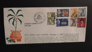 1962 First Day Cover FDC Suva Fiji Local use Stinsons Limited Palm Tree 7