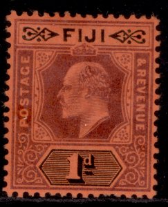 FIJI EDVII SG116, 1d purple & black/red, M MINT. Cat £38.