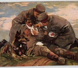 GERMANY WW1 Postcard *RED CROSS DOG* Unused Scarce DOGS {samwells-covers}RC150