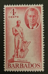 Barbados 1950 SG274 mm 4c.  KGVI pictorial definitive issue