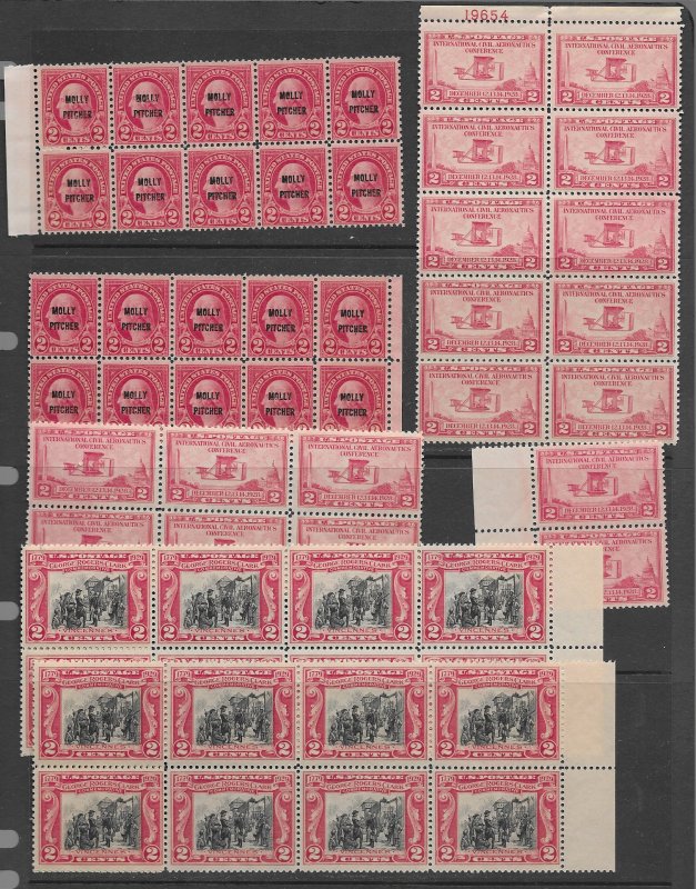 US 644,46,49 plus more MNH stock, f-vf, see desc. 2019 CV $216.15