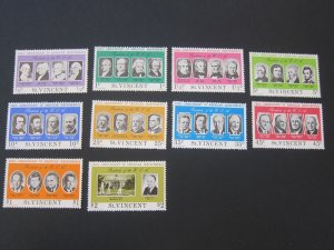 St Vincent 1975 Sc 435-44 set MNH