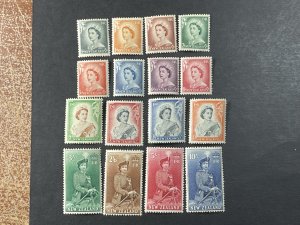 NEW ZEALAND # 288-301--MINT NEVER/HINGED---COMPLETE SET---1953-57(LOTA)