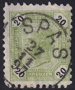 Austria - 1891 - Scott #66 - used - SPAS pmk Ukraine