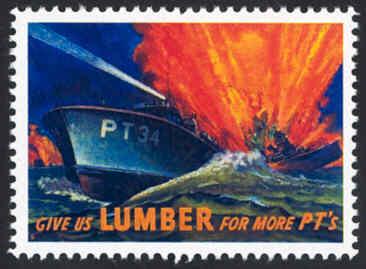 Patriotic WW2 Poster Stamp - More PT's - Cinderella