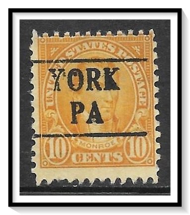US Precancel #642 York PA Used