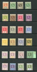 Seychelles SG98/123 1921-32 KGV Set of 24 Wmk Mult Script CA M/M